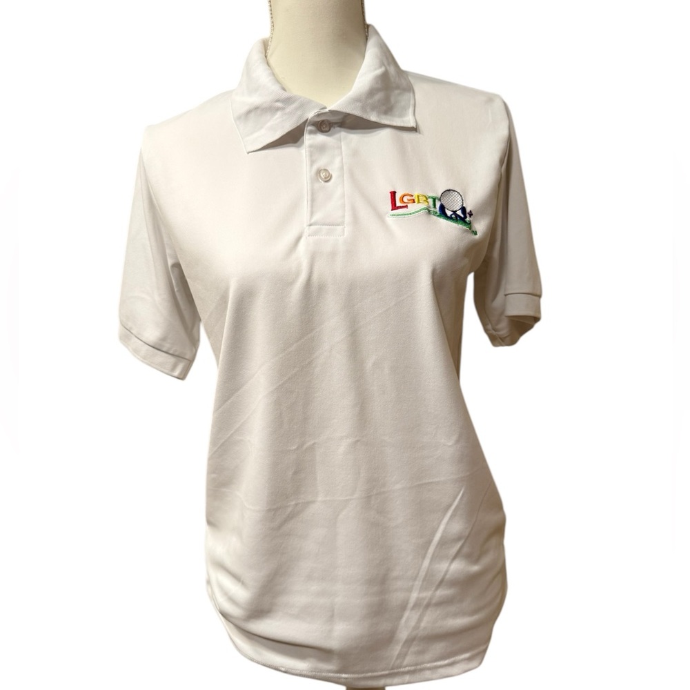 White Polo Shirt with Logo